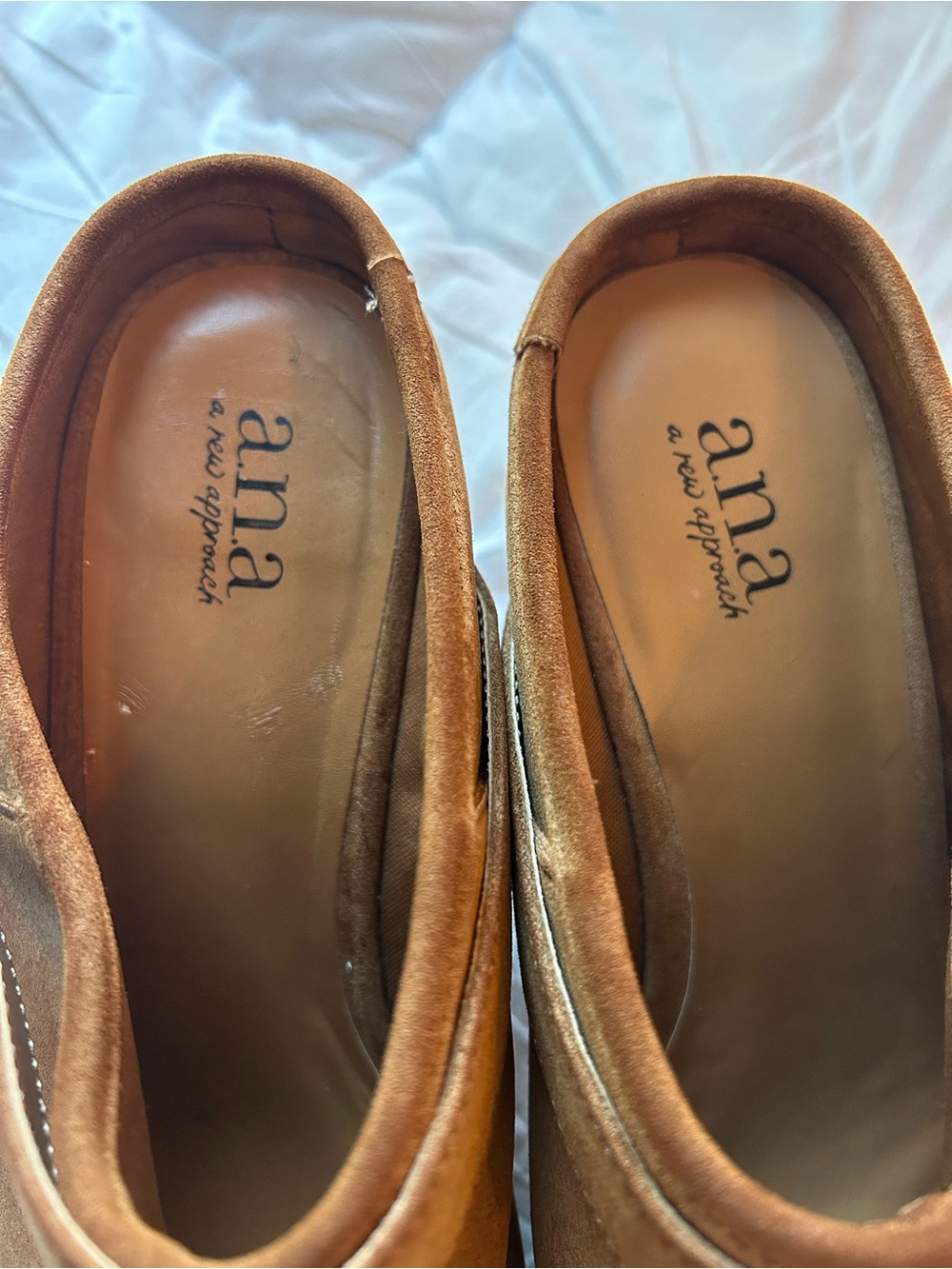 a.n.a Tan Suede Feel Clog Mules with Buckle - Picture 6 of 7